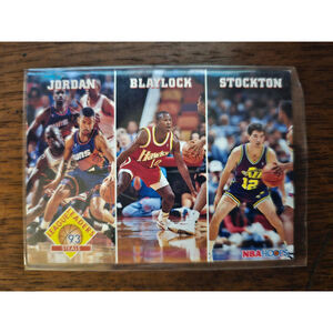 Michael Jordan 1993-1994 NBA Hoops #289 - League Leaders Steals - Stockton